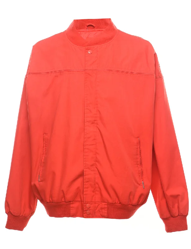 Zip-Front Red Nylon Jacket - XL Classic Men's Pin