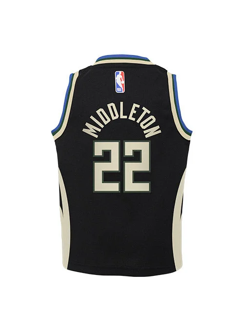 Toddler Nike 2022 Statement Edition Khris Middleton Milwaukee Bucks Replica Jersey Refined Men's Hand