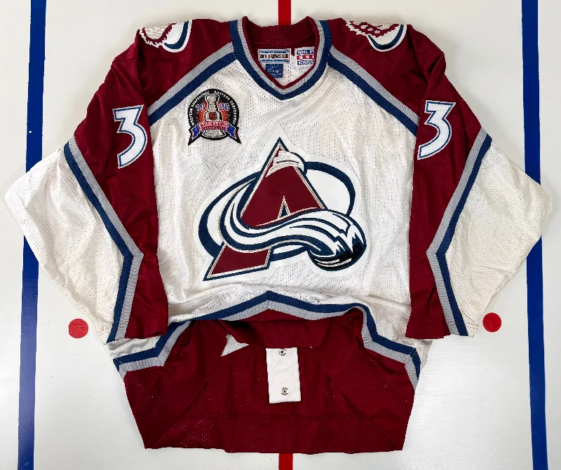 Colorado Avalanche Patrick Roy 1996 Stanley Cup Finals NHL Hockey Jersey (52/XL) Masculine Men's Thick