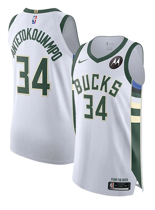 Nike 2022 Association Edition Giannis Antetokounmpo Milwaukee Bucks Authentic Jersey Dapper Men's Bow