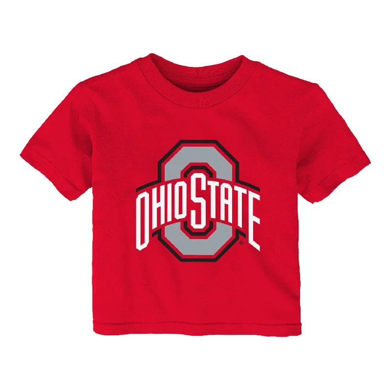 Infant Ohio State Buckeyes Primary Logo Scarlet T-Shirt Preppy Men's College