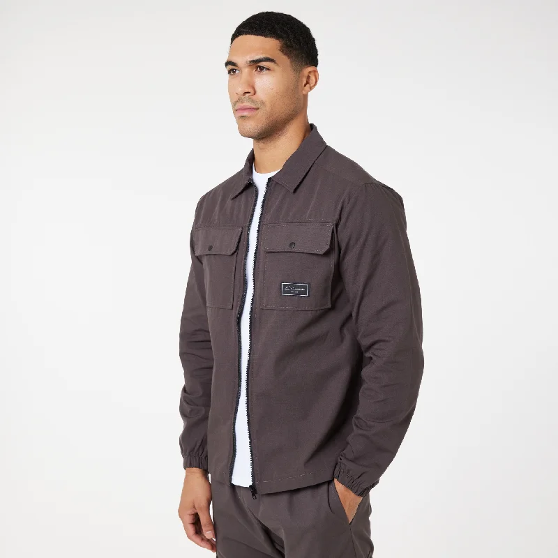 Utility Overshirt | Washed Brown Masculine Men's 