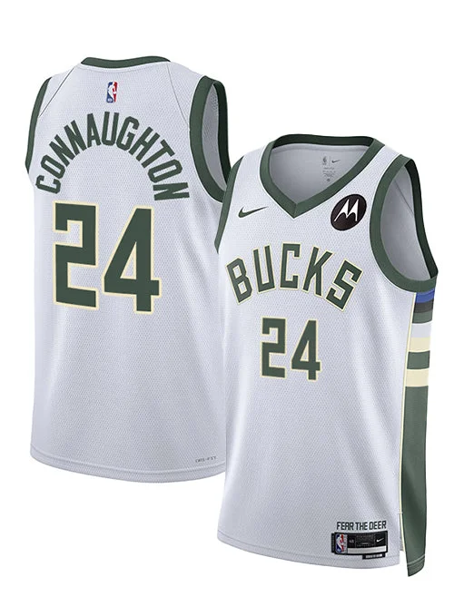 Nike 2022 Association Edition Pat Connaughton Milwaukee Bucks Swingman Jersey Laid