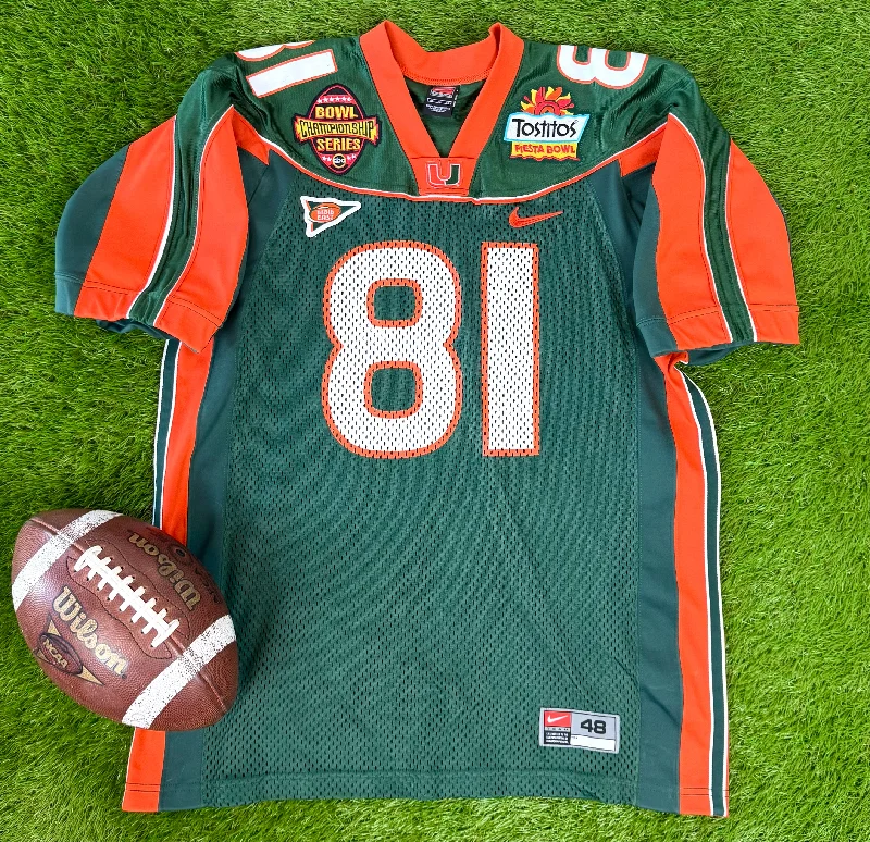 Miami Hurricanes Kellen Winslow Jr. 2003 Tostitos Bowl College Football BCS National Championship Jersey (48/XL) Hip Men's Urban