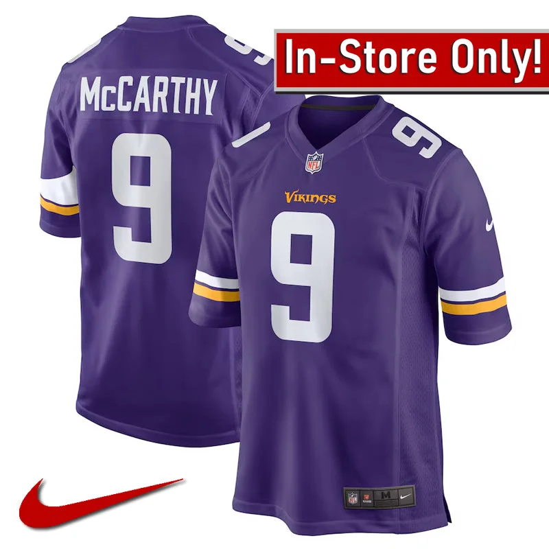 AVAILABLE IN-STORE ONLY! J.J. McCarthy Minnesota Vikings Purple Nike Game Jersey Relaxed Men's Australian 