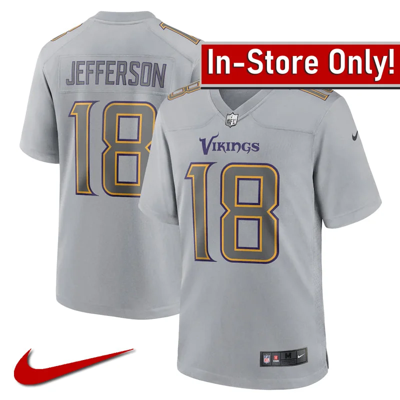 AVAILABLE IN-STORE ONLY! Justin Jefferson Minnesota Vikings Gray Nike Atmosphere Game Jersey Vintage Men's 1970S Disco