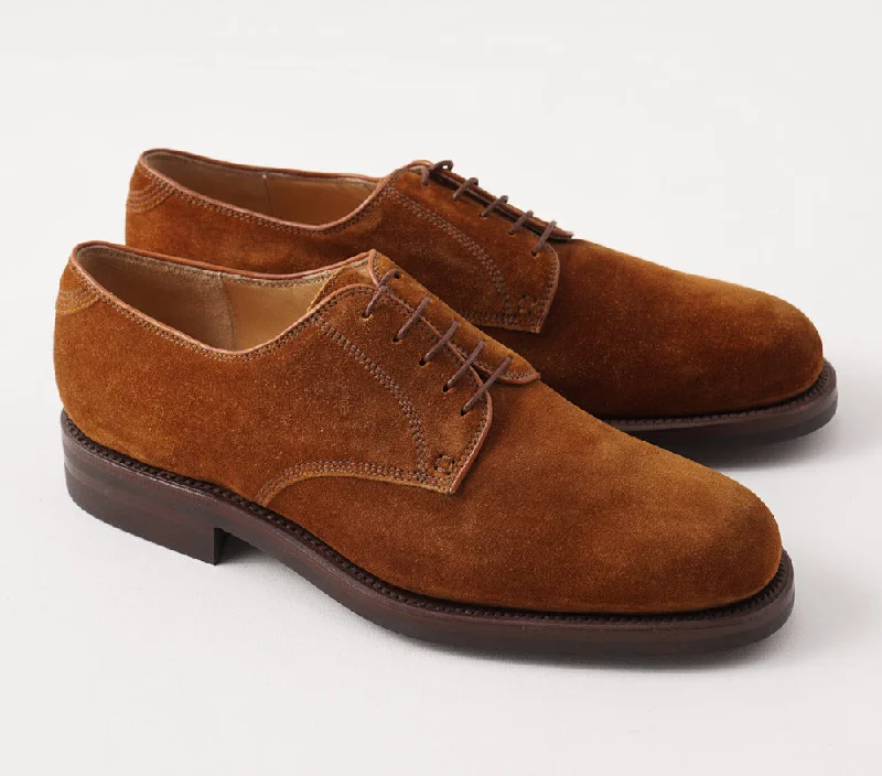 Silvano Lattanzi Plain Toe Derby in Snuff Suede Youthful Men's Anime