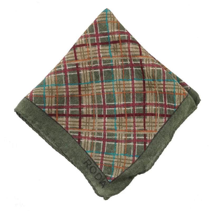 Roda Layered Check Wool Pocket Square Casual Men's Japanese 