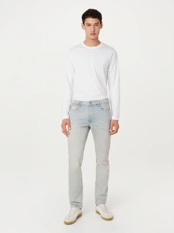 The Adam Slim Jean in Dirty Light Indigo Sleek Men's Metallic