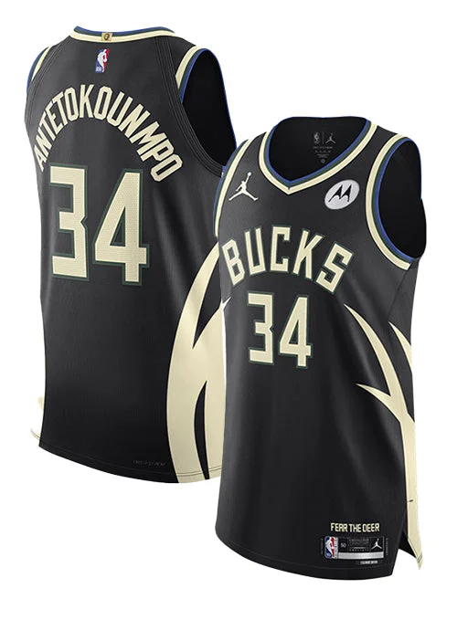 Jordan 2022 Statement Edition Giannis Antetokounmpo Milwaukee Bucks Authentic Jersey Bold Men's Animal