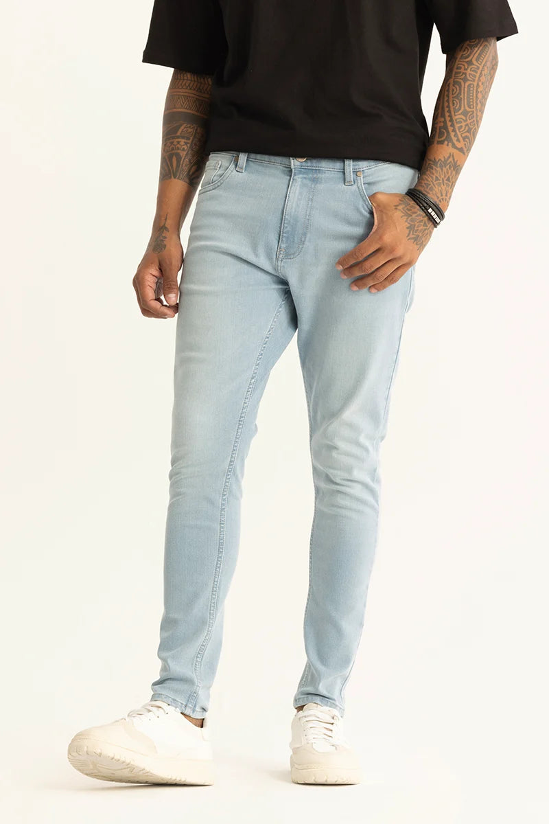 Delphine Light Blue Skinny Fit Jeans Masculine Men's Thick