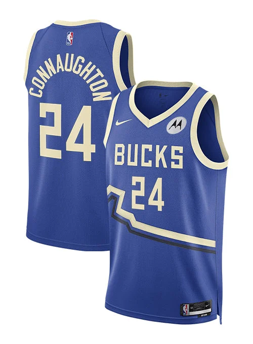 Nike 2024-25 City Edition Pat Connaughton Milwaukee Bucks Swingman Jersey Edgy Men's Punk