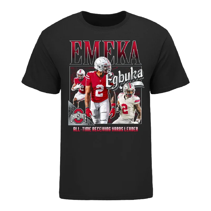 Ohio State Buckeyes Football NIL #2 Emeka Egbuka All-Time Receiving Yards Leader T-Shirt Confident Men's Power