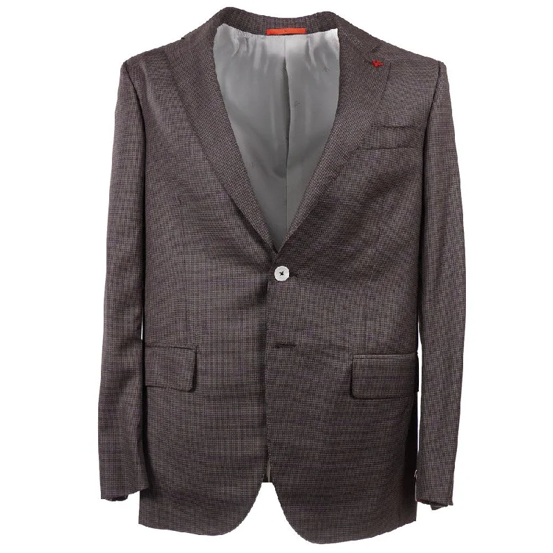 Isaia Super 170s Wool and Silk Suit Minimalist Men's Casual 