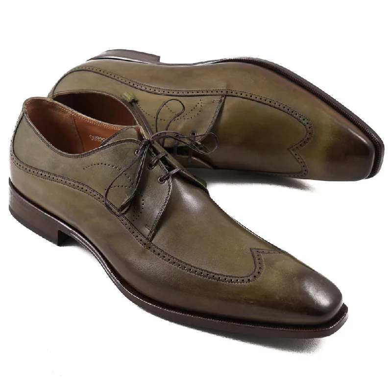 Franceschetti Derby in Antique Olive Green Elegant Men's Cashmere