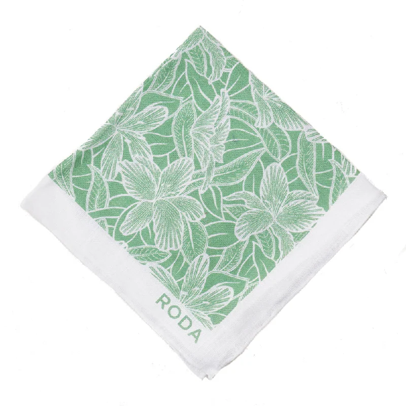 Roda Floral Print Linen Pocket Square Vacation