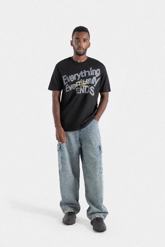 Skater Fit Cargo Jeans Modern Men's Geometric