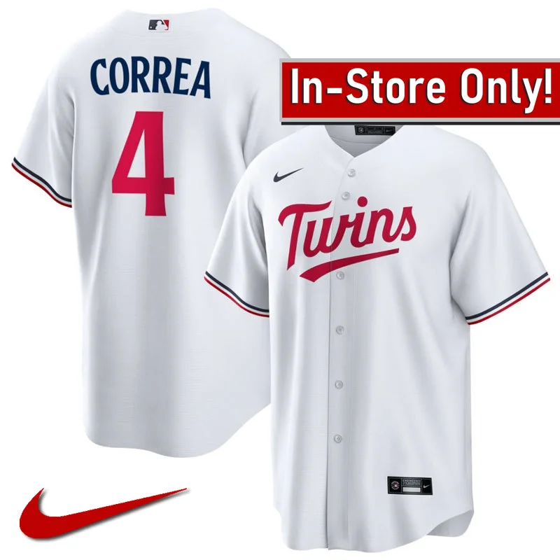 AVAILABLE IN-STORE ONLY! Carlos Correa Nike White Minnesota Twins Home Replica Jersey Modern Men's Geometric