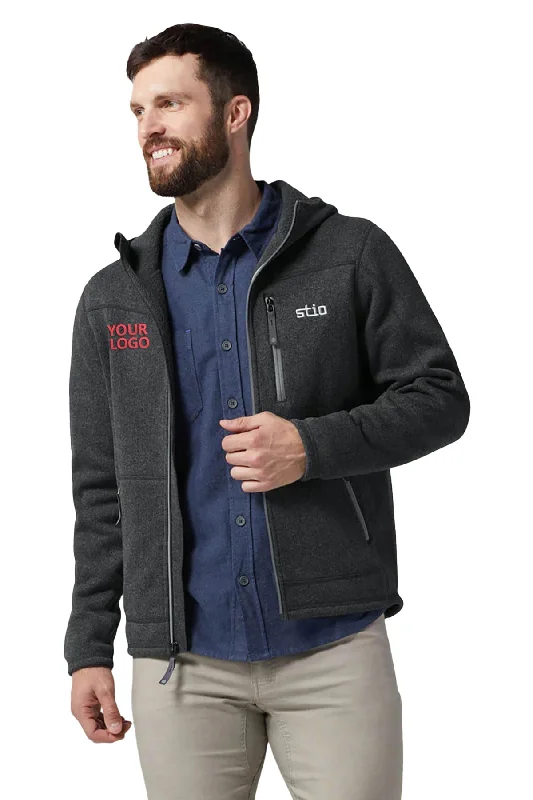 STIO Men's Wilcox Fleece Hoodie, Abyss Heather Cool Men's Distressed