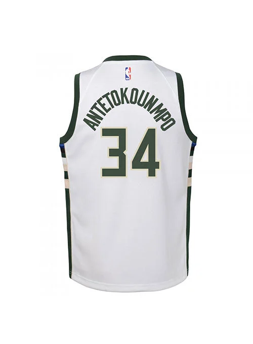 Youth Nike 2022 Association Giannis Antetokounmpo Milwaukee Bucks Swingman Jersey Youthful Men's Anime