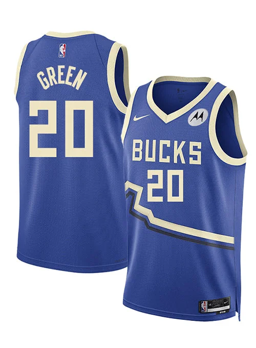 Nike 2024-25 City Edition AJ Green Milwaukee Bucks Swingman Jersey Modern Men's Geometric