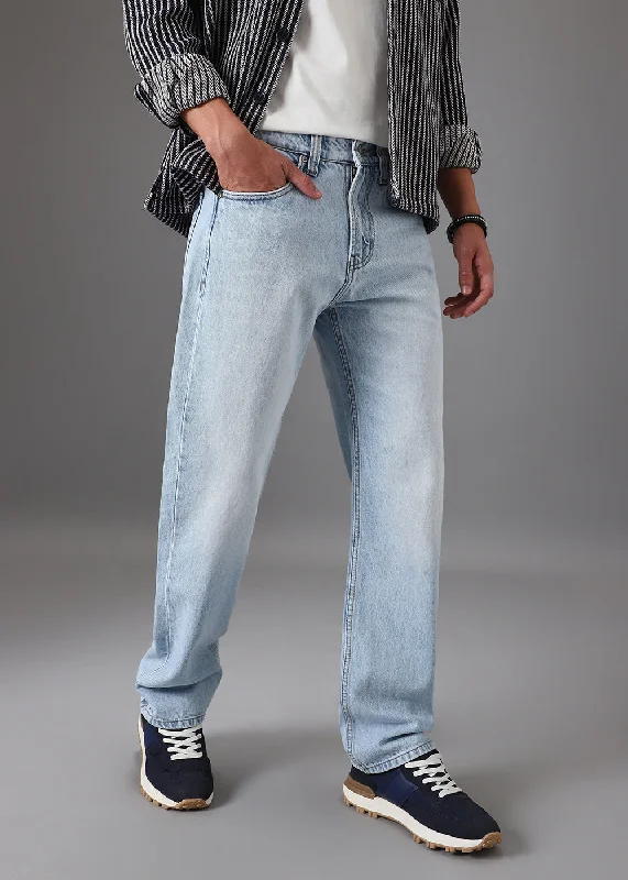 Mist Blue Straight Fit Denim Cool Men's Skate