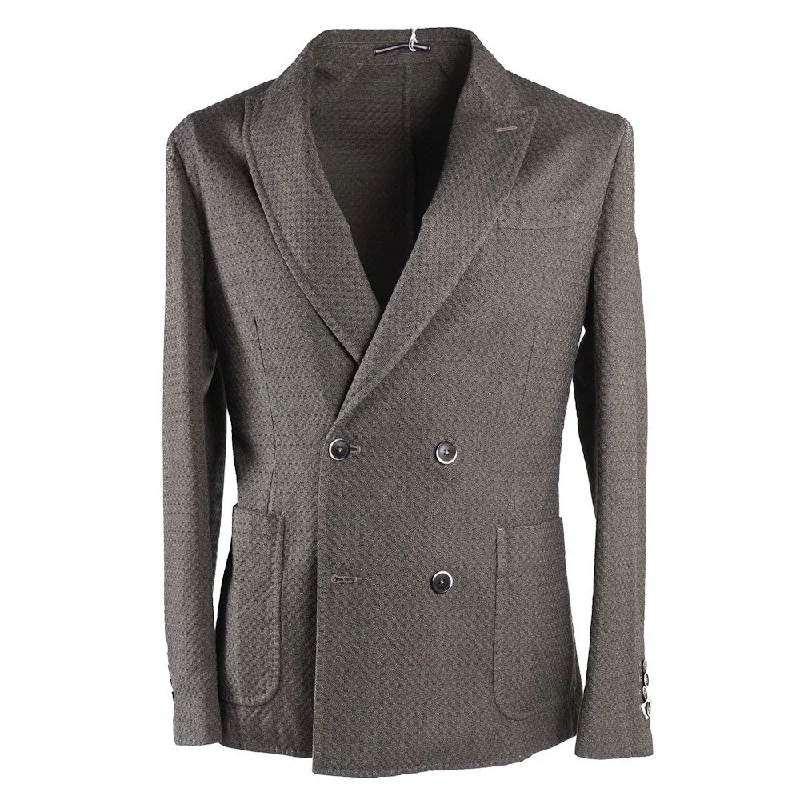 Roda Basket Weave Cotton Sport Coat Casual Men's Loose