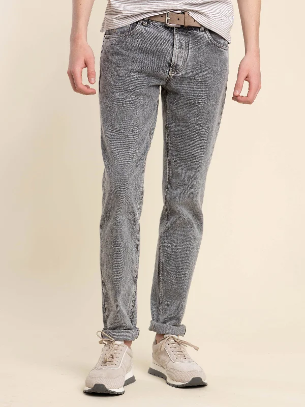 Traditional Five-Pocket in Grey Lumberjack