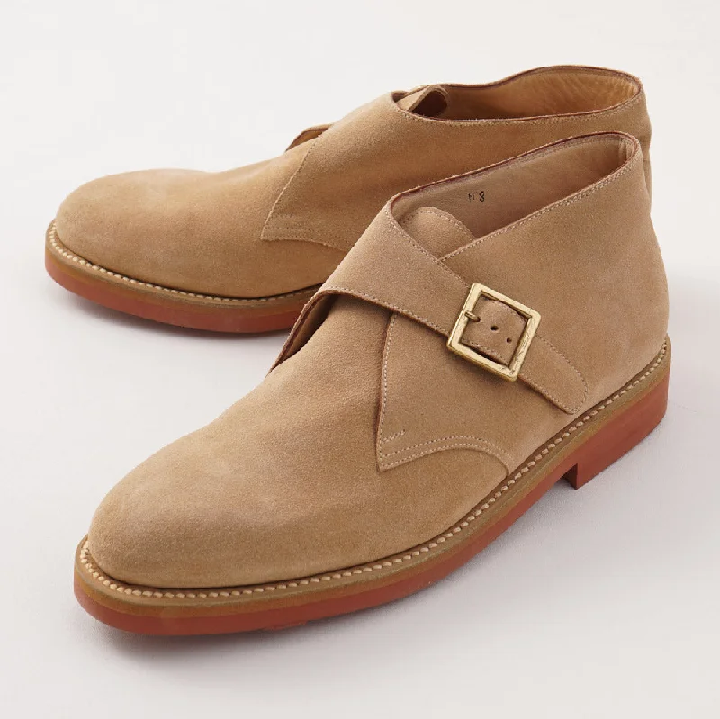 Silvano Lattanzi Chukka Boots in Sand Beige Suede Refined Men's Velvet