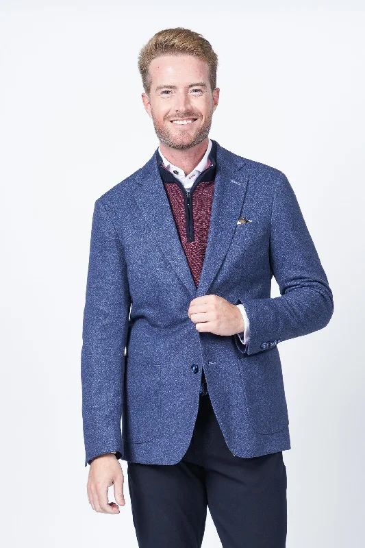 Gerrard Blue Knit Blazer Dynamic Men's Moto