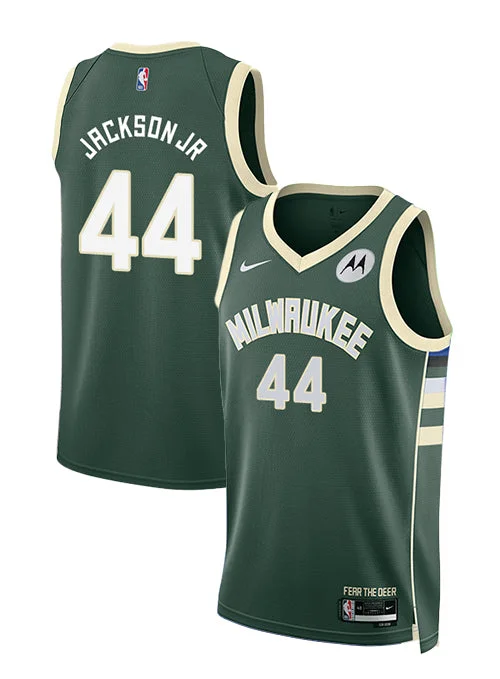 Nike 2022 Icon Edition Andre Jackson Jr. Milwaukee Bucks Swingman Jersey Elegant Men's Cashmere