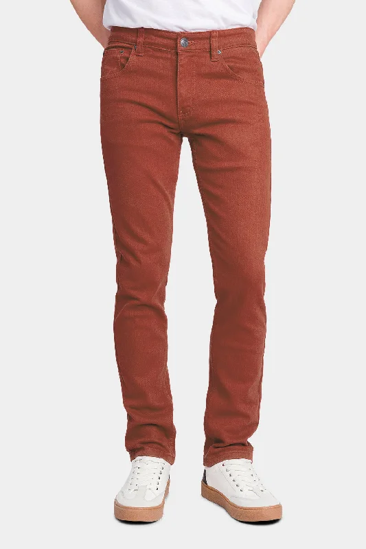 Men's Essential Skinny Fit Colored Jeans (Picante) Laid