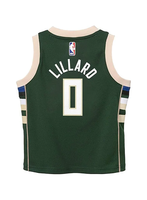 Juvenile Nike Icon Damian Lillard Milwaukee Bucks Replica Jersey Vacation