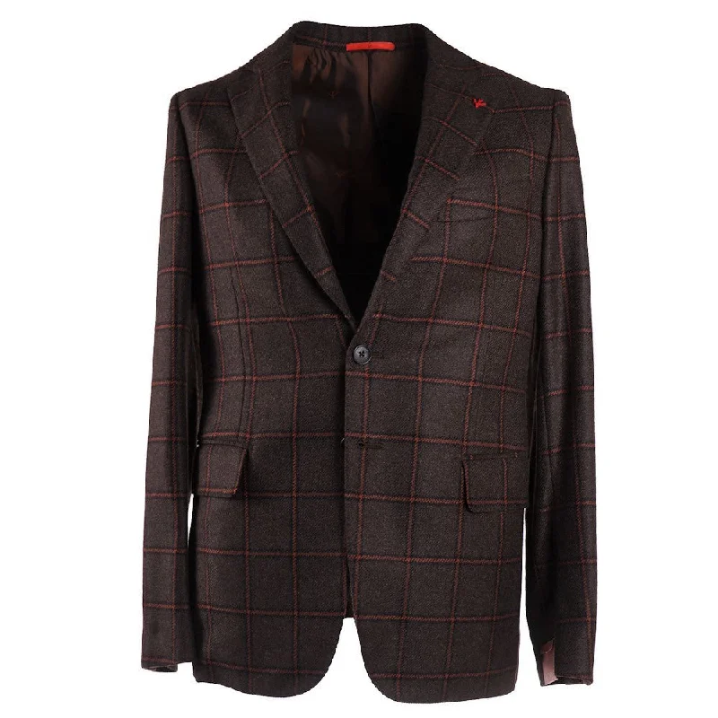 Isaia Windowpane Check Cashmere Sport Coat Practical Men's Multi