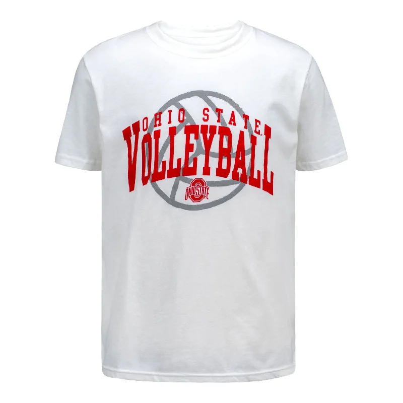 Youth Ohio State Buckeyes Volleyball T-Shirt Practical Men's Quick