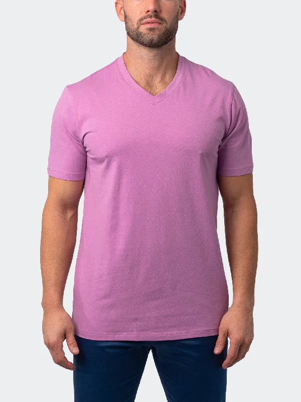 Maceoo Stretch Short-Sleeve Tshirts | V-Neck VivaldiCore Pink Tough Men's Military