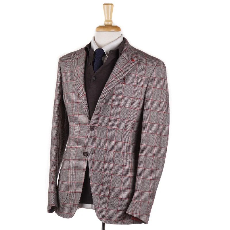 Isaia 'Tenero' Glen Plaid Wool-Cashmere Sport Coat Preppy Men's College