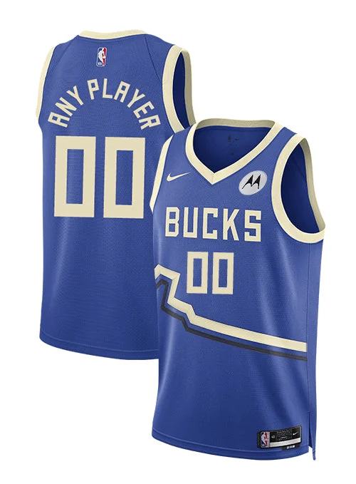 Nike 2024-25 City Edition Custom Milwaukee Bucks Swingman Jersey Bohemian Men's Free