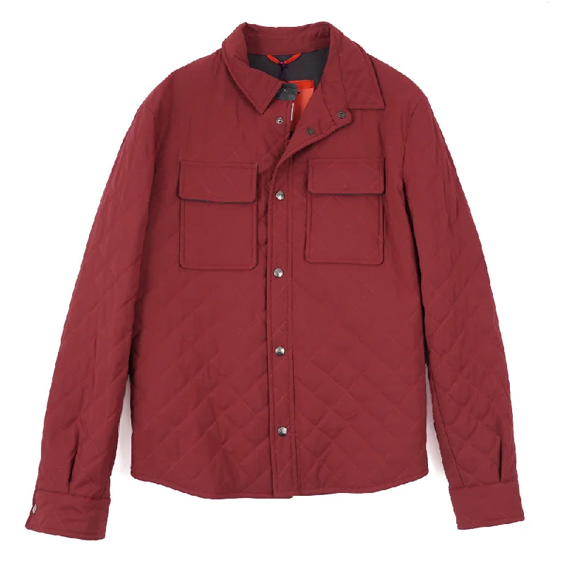 Isaia Quilted Storm System Shirt-Jacket British Gentleman Style