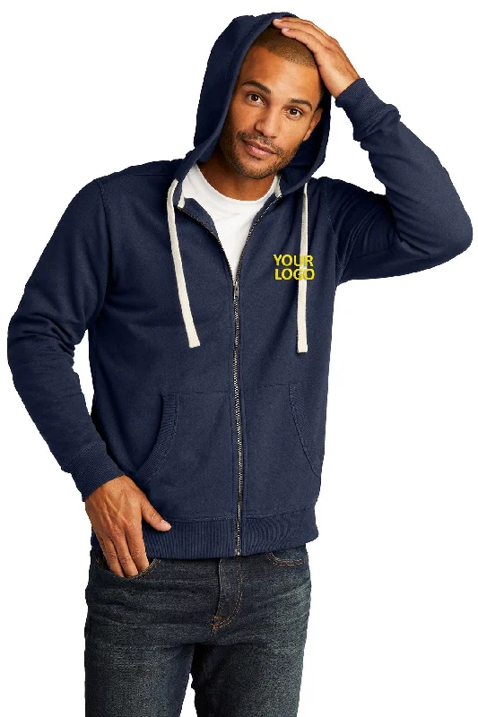 District Re-Fleece Full-Zip Hoodies, True Navy Bold Men's Statement