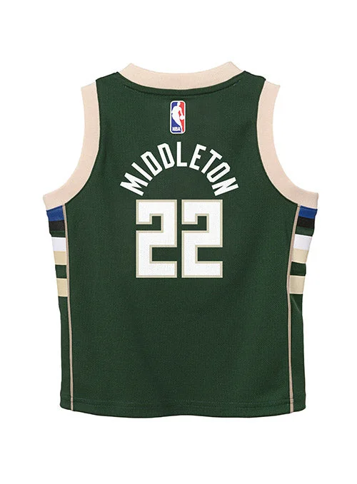 Juvenile Nike Icon Khris Middleton Milwaukee Bucks Replica Jersey Dynamic Men's Glow