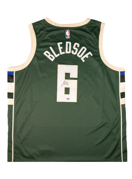 Signed Nike Icon Edition Eric Bledsoe Milwaukee Bucks Swingman Jersey Sleek Men's Metallic