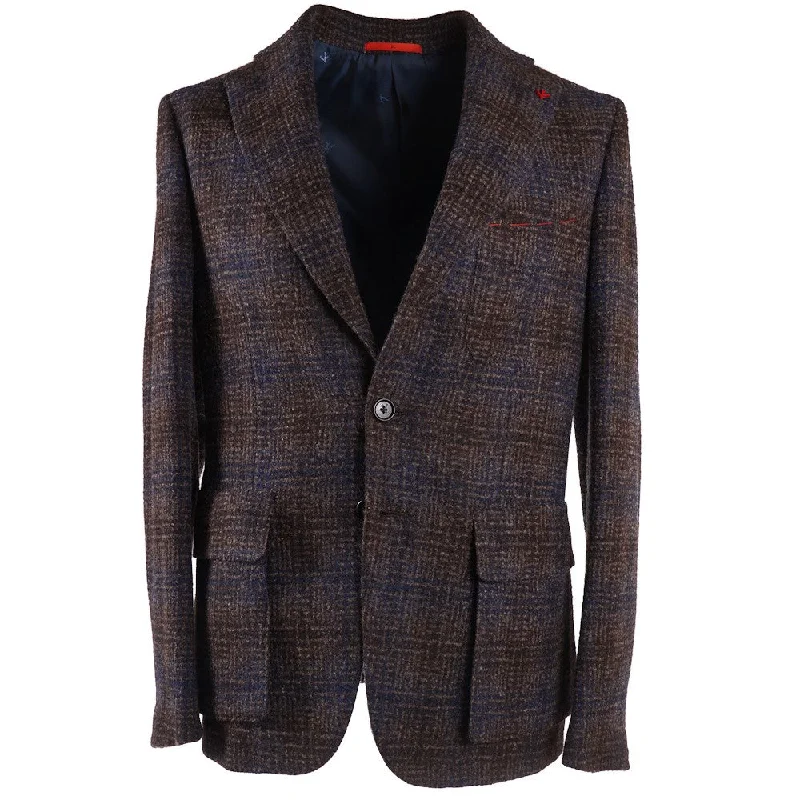 Isaia Wool and Baby Llama Sport Coat Athletic Men's High