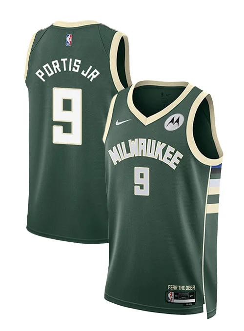 Nike 2022 Icon Edition Bobby Portis Jr Milwaukee Bucks Swingman Jersey Elegant Men's Cashmere