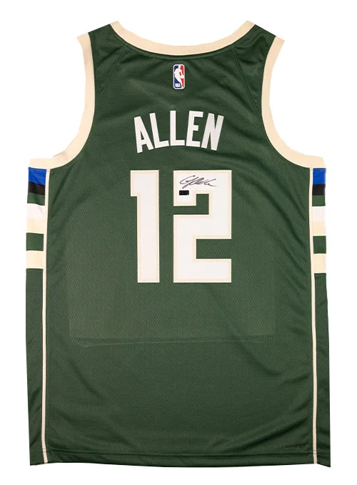 Signed Nike Icon Edition Grayson Allen Milwaukee Bucks Swingman Jersey Sporty Men's Tennis