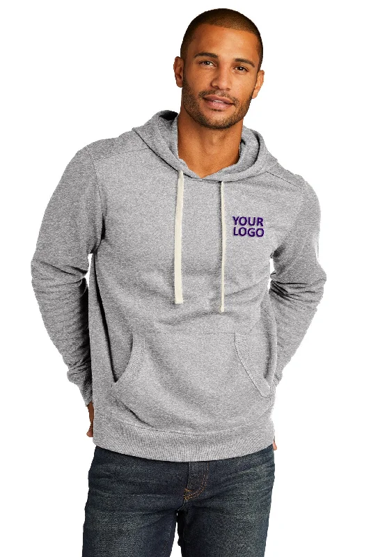 District Re-Fleece Hoodies, Light Heather Grey Polished Men's Silk