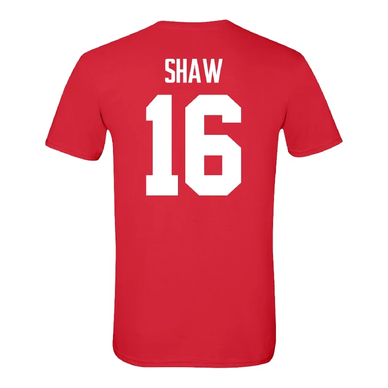 Ohio State Buckeyes #16 Dominic Shaw Student Athlete Men's Lacrosse T-Shirt Trendy Men's Scandinavian