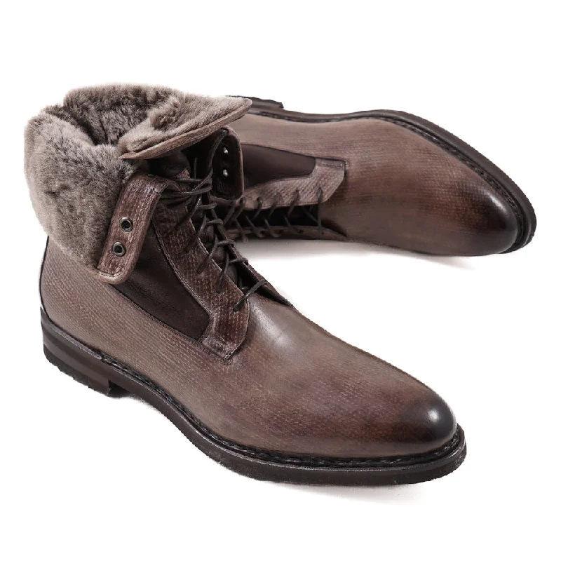 Santoni Ankle Boots with Shearling Lining Relaxed Men's Beach