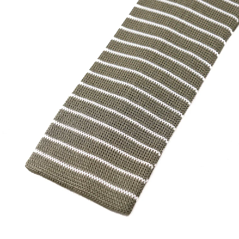 Roda Striped Knit Silk Tie Casual Men's Japanese 