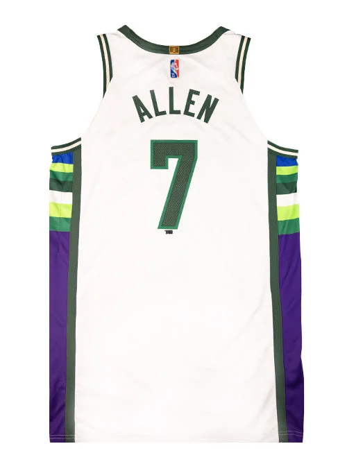 Game-Used Nike 2021-22 City Edition Grayson Allen Milwaukee Bucks Authentic Jersey Organic